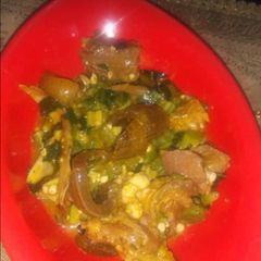 A picture of Okro soup.