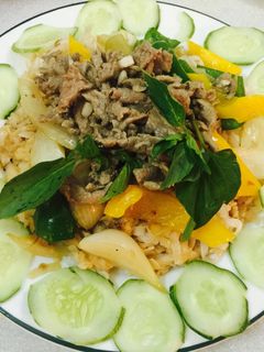 Hình của món Phở xào 3 màu.