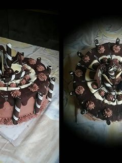 Csokoládés csokitorta / főzött krémmel (liszt nélkül) recept fotója