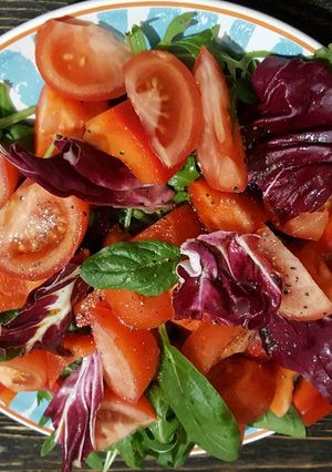 Фото Легкий постный салат🍅🌶🥗.
