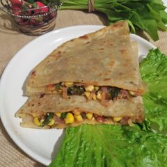 Spinach Corn Quesadilla A picture of Spinach Corn Quesadilla.