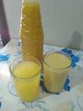 Mango banana shake and mango squash