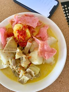 Foto resep Lontong Padang Gulai Nangka & Telur Balado