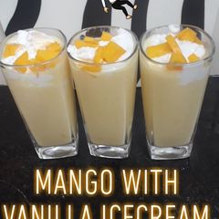 A picture of Mango with Vanilla Shake.