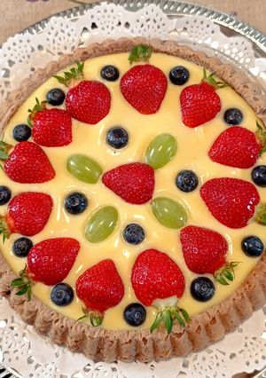 Retró gyümölcstorta recept fotója