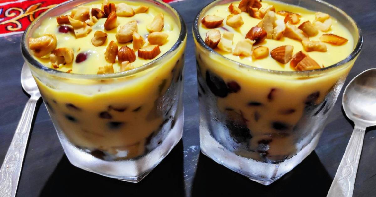 Custard Fruit Trifle Recipe By Reena Andavarapu Cookpad