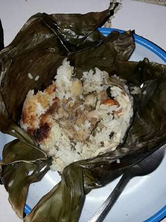 Foto resep Nasi bakar tabur ayam isi oncom