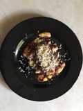 Pisang penyet coklat keju