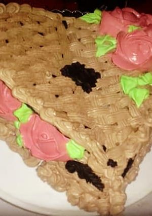 A picture of Flower Basket cake💐🎂.