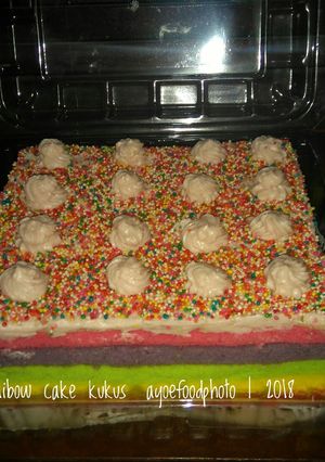Foto resep (Salin dari) Steam rainbow cake