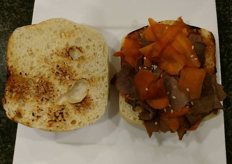 Healthy Recipe of Sandwich: Roast Beef and Carrot
