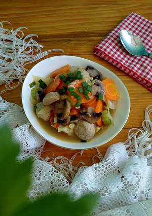 Foto resep Capjay Jamur Kancing dan teman-temannya