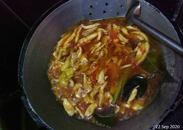 Resep MANTAP! Ayam Suwir bumbu merah menu masakan harian