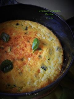 Une photo de Gratin de courgette, basilic et Comté