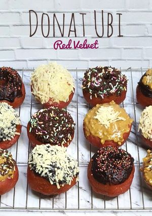 Foto resep Donat Ubi Red Velvet (Aneka Topping) 🍫🍩🧀