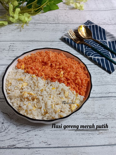 Foto resep Nasi goreng merah putih