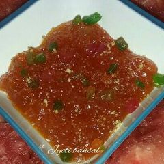 A picture of Watermelon 🍉 halwa.