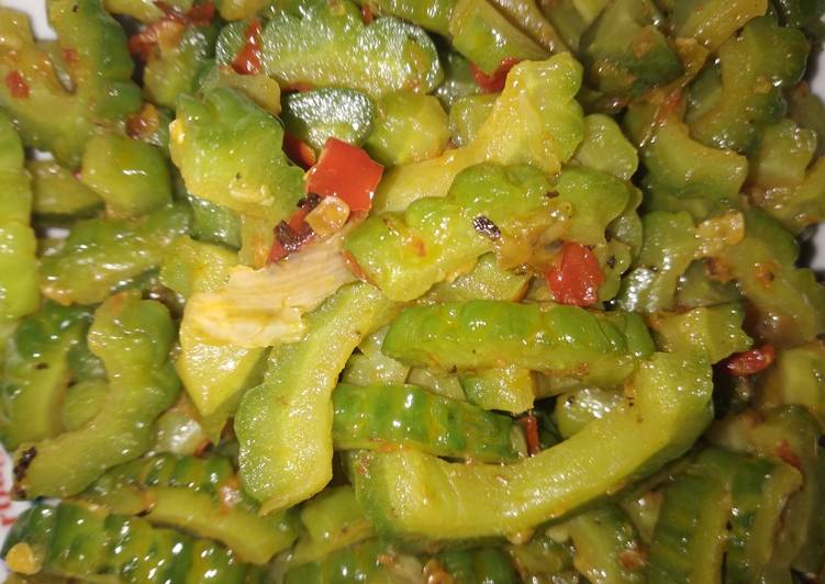 Cara Membuat Sambel pare tumis pedas, Lezat Sekali