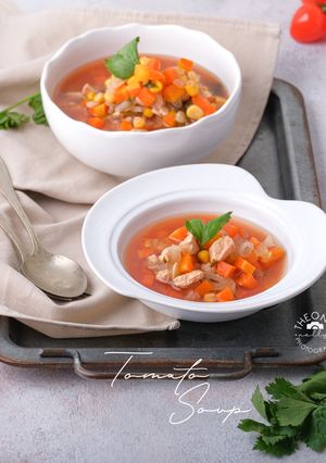 Foto resep Tomato Soup (Sup Merah Versi Sehat)