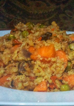 A picture of Cauliflower jollof rice.