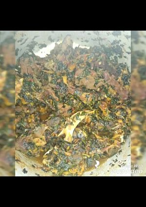 A picture of Edikang Ikong soup.
