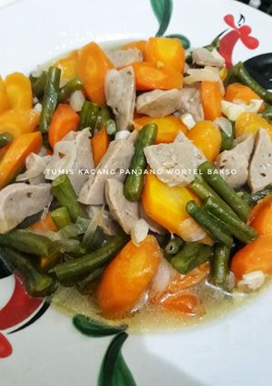 Foto resep Tumis Kacang Panjang Wortel Bakso