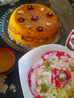 عکسی از دستور ته چین مرغ