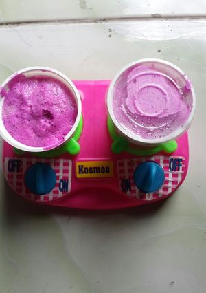 Foto resep Es krim buah naga rumahan lembut