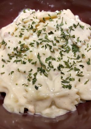A picture of Tuna Alfredo Bow Tie Pasta 🍝.