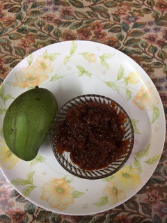 A picture of Instant mango chunda.