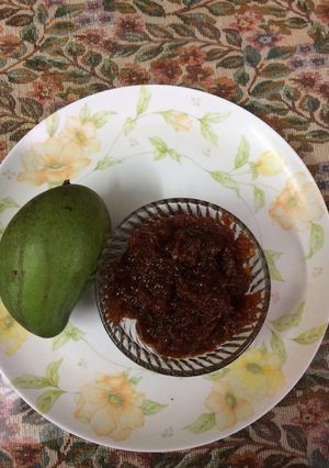 A picture of Instant mango chunda.
