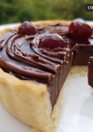 Una foto de Pay de chocolate cremoso