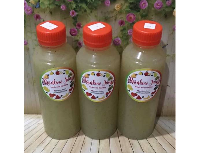 Resep Diet Juice Chicory Pear Kiwi Lime, Enak