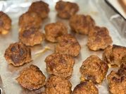 A picture of juicy meatballs