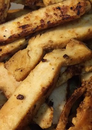 Una foto de Puntas de pechugas de pollo asadas