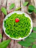 Homade Pasta/ Mie Daun Katuk Gluten free (Tanpa Mesin)
