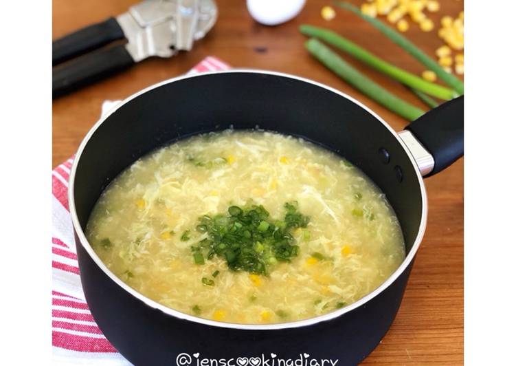 Recipe of Favorite Sup Jagung Telur (Egg Drop Corn Soup)