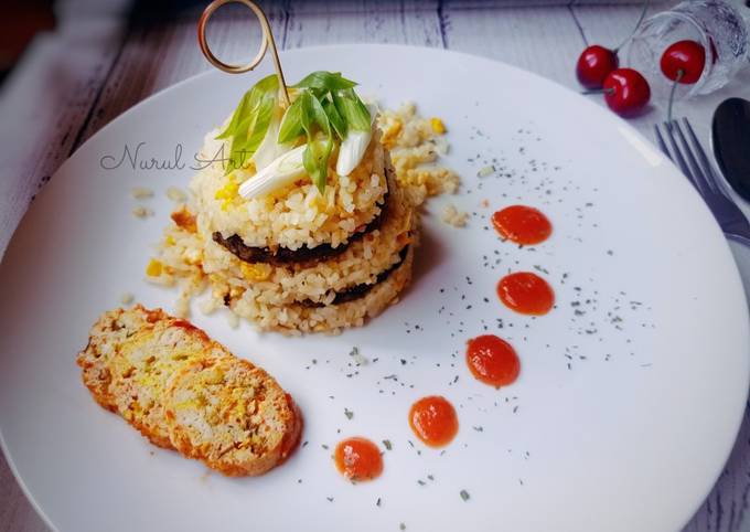 Nasi Goreng Cikur Hamburg Steak