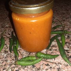 A picture of Chilli chutney aka pilipili ya kukaanga.