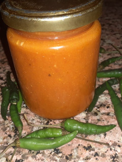 A picture of Chilli chutney aka pilipili ya kukaanga.