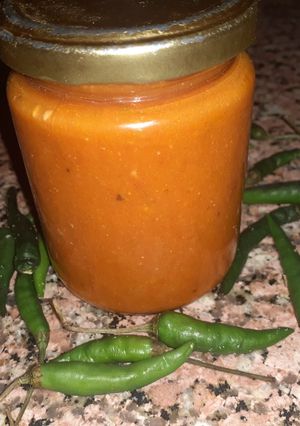 A picture of Chilli chutney aka pilipili ya kukaanga.