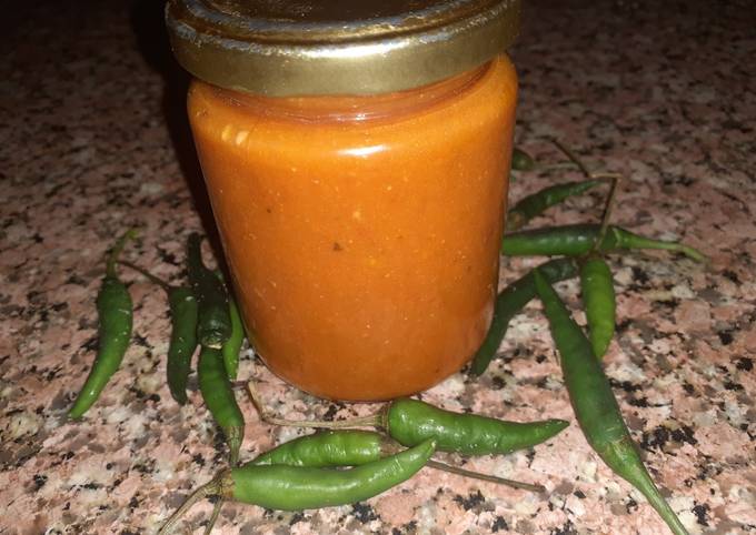 Chilli chutney aka pilipili ya kukaanga