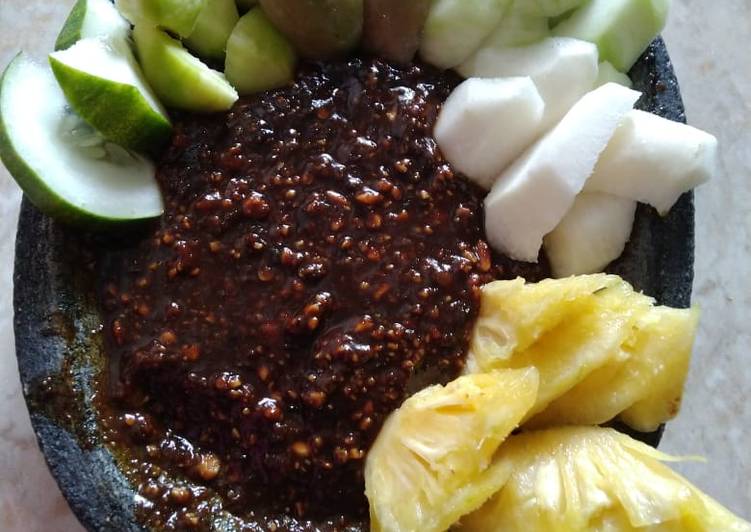Rujak buah sederhana ☺
