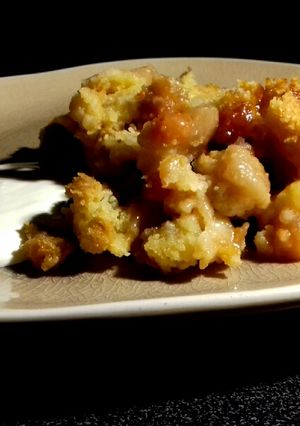 Une photo de Crumble pommes, raisins
