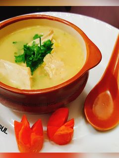 صورة لوصفة شوربة الدجاج بالكريمه