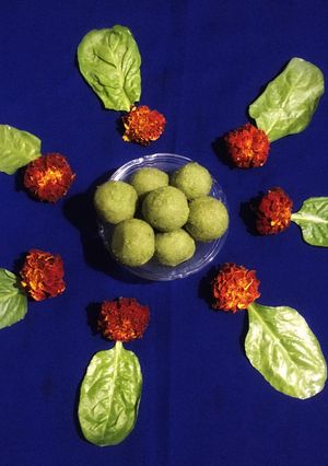 A picture of Green Laddoo.