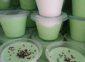Foto resep Es Krim Melon Vanilla Homemade