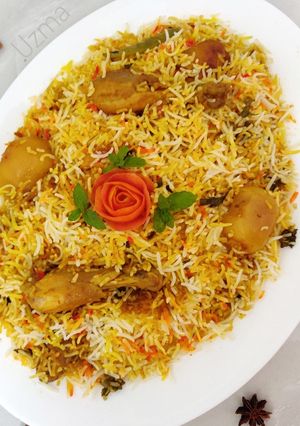 A picture of Chicken Biryani.