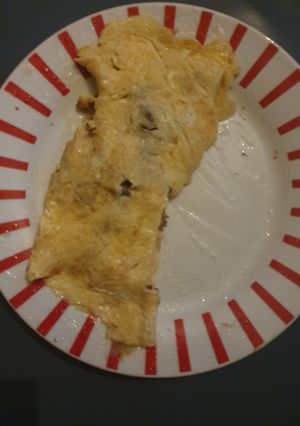A picture of Bacon and Mushroom Omelette.