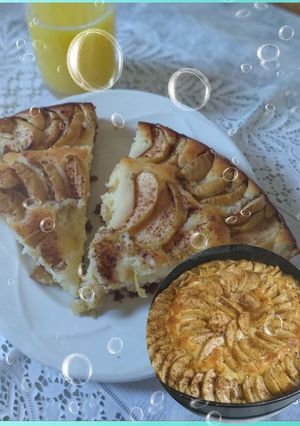 صورة لوصفة تارتة التفاح بالقرفة والسكر البني 🍰🥧